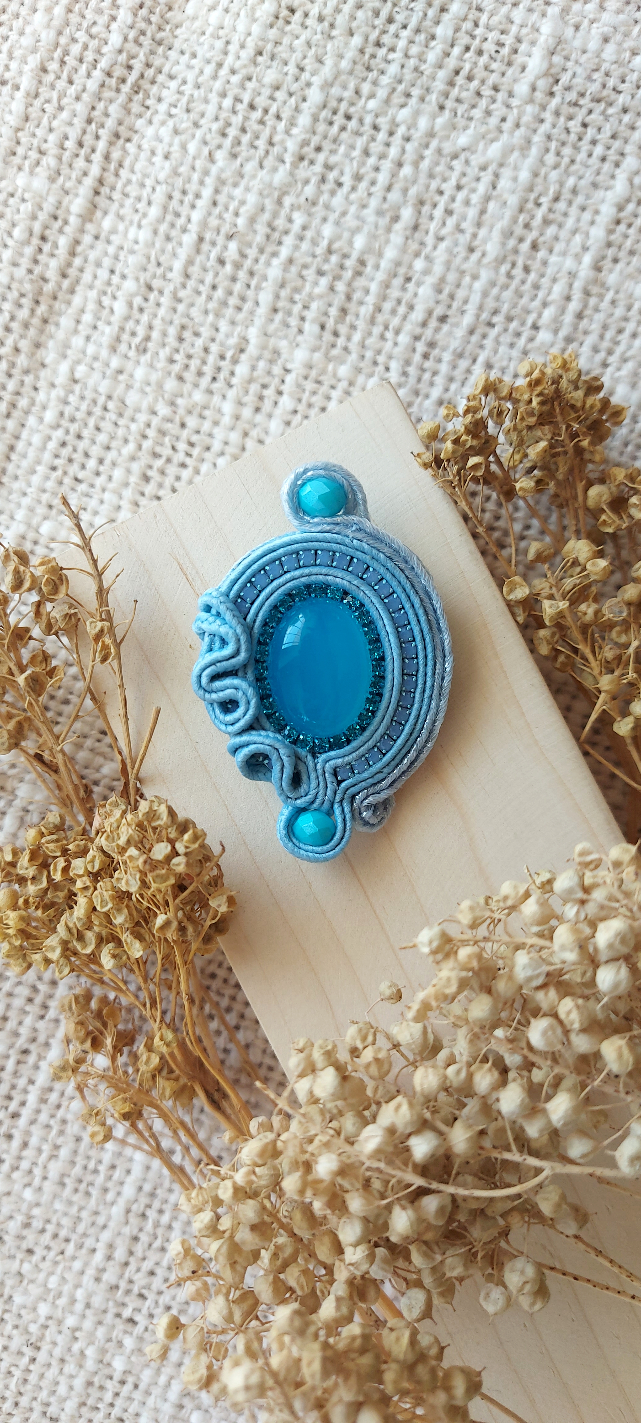 گلینه سنگ عقیق آبی